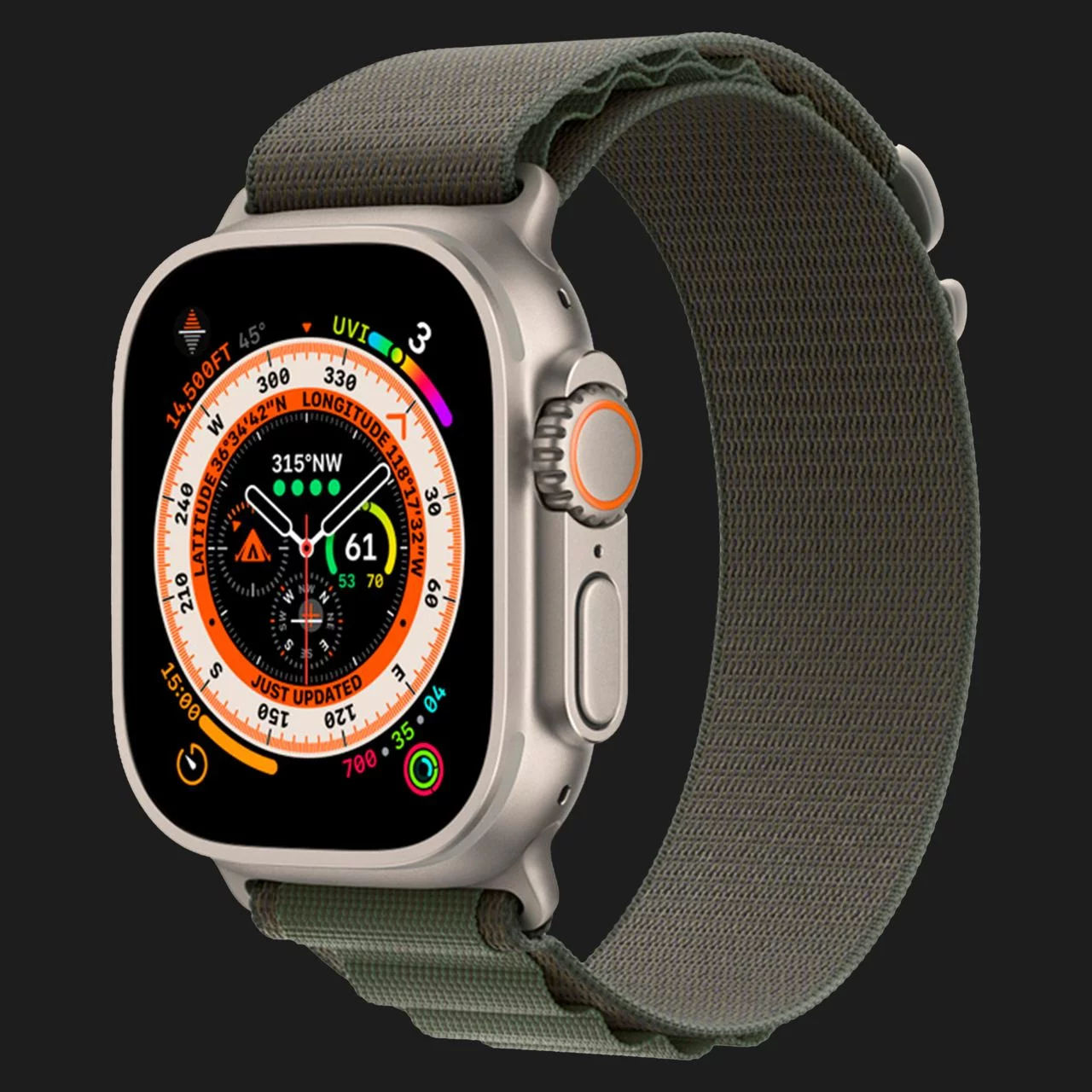 Купити Apple Watch Ultra 49mm Titanium Case with Green Alpine Loop